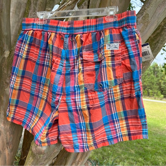 RALPH LAURN POLO Men’s size XL Plaid Swim Trunks NEW with TAGS !! - Picture 8 of 10
